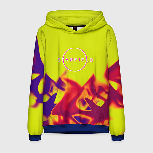 Мужская толстовка Starfield fire steel / 3D-Синий – фото 1