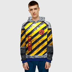 Толстовка-худи мужская RUST grunge, цвет: 3D-синий — фото 2