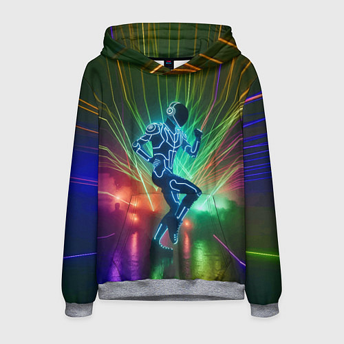 Мужская толстовка Neon cyber dance - ai art fantasy / 3D-Меланж – фото 1