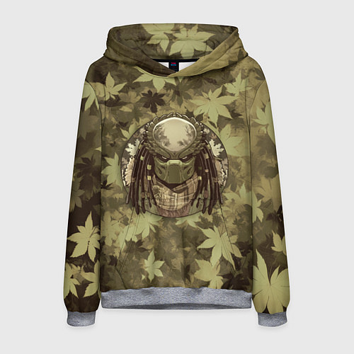 Мужская толстовка Хищник в шарфе / 3D-Меланж – фото 1