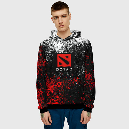Мужская толстовка Dota 2 брызги красок / 3D-Черный – фото 3