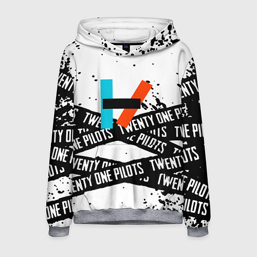 Мужская толстовка Twenty one pilots rock / 3D-Меланж – фото 1