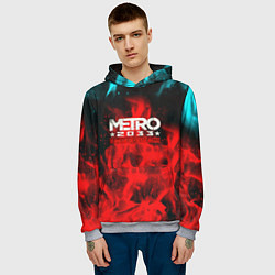 Толстовка-худи мужская Metro 2033 fire, цвет: 3D-меланж — фото 2