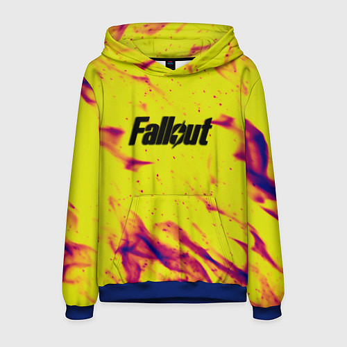 Мужская толстовка Fallout fire steel / 3D-Синий – фото 1