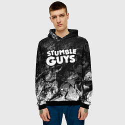 Толстовка-худи мужская Stumble Guys black graphite, цвет: 3D-черный — фото 2