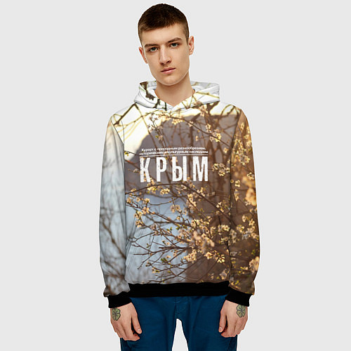 Мужская толстовка Курорт Крым / 3D-Черный – фото 3