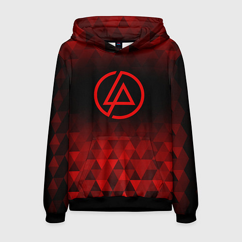 Мужская толстовка Linkin Park red poly / 3D-Черный – фото 1