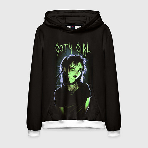 Мужская толстовка Goth girl - Beetlejuice / 3D-Белый – фото 1