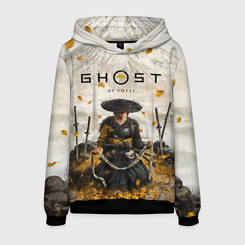 Мужская толстовка Ацу из Ghost of Yotei / 3D-Черный – фото 1