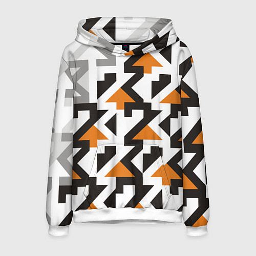 Мужская толстовка Паттерн-23 / 3D-Белый – фото 1