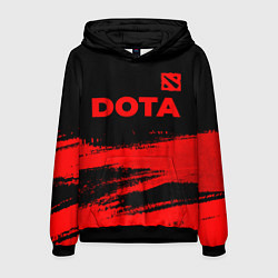 Толстовка-худи мужская Dota - red gradient посередине, цвет: 3D-черный