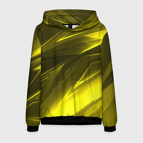 Мужская толстовка Gold stripes abstraction / 3D-Черный – фото 1