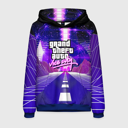 Мужская толстовка GTA vice city retrovawe / 3D-Синий – фото 1