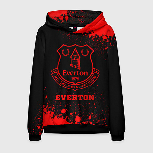 Мужская толстовка Everton - red gradient / 3D-Черный – фото 1