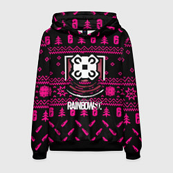 Мужская толстовка Rainbow six winter pink