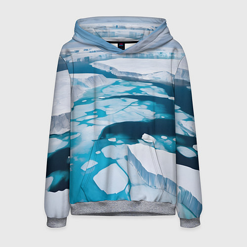 Мужская толстовка Арктический лед / 3D-Меланж – фото 1