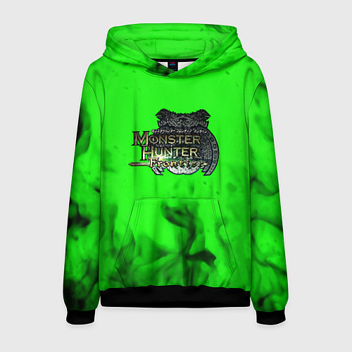 Мужская толстовка Monster Hunter fire green / 3D-Черный – фото 1