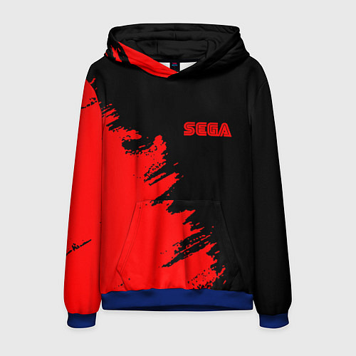 Мужская толстовка SEGA краски красные / 3D-Синий – фото 1