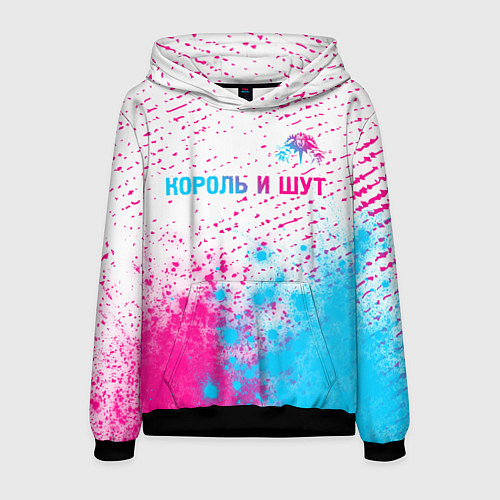 Мужская толстовка Король и Шут neon gradient style посередине / 3D-Черный – фото 1