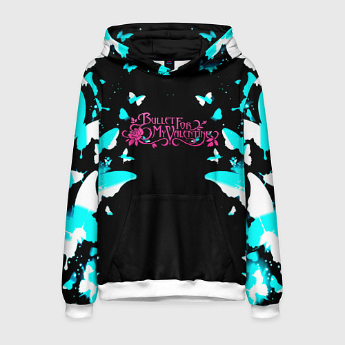 Мужская толстовка Bullet for my valentine бабочки / 3D-Белый – фото 1