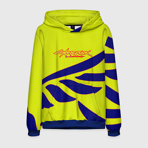 Мужская толстовка Cyberpunk 2077 крылья / 3D-Синий – фото 1