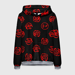 Мужская толстовка Twenty one pilots rose pattern