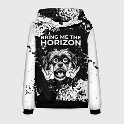 Толстовка-худи мужская Bring Me the Horizon рок пес, цвет: 3D-черный