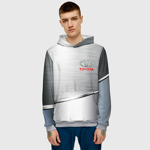 Мужская толстовка Toyota metalic brend / 3D-Меланж – фото 3