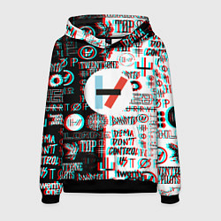 Мужская толстовка Twenty one pilots glitch pattern