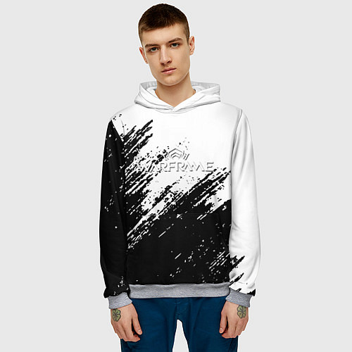Мужская толстовка Warframe штриховка красок / 3D-Меланж – фото 3