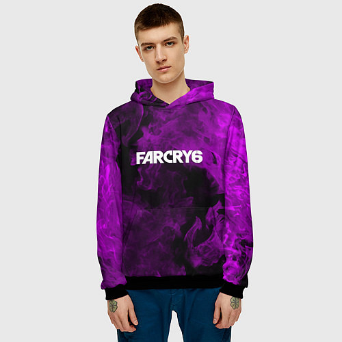 Мужская толстовка Farcry neon fire / 3D-Черный – фото 3