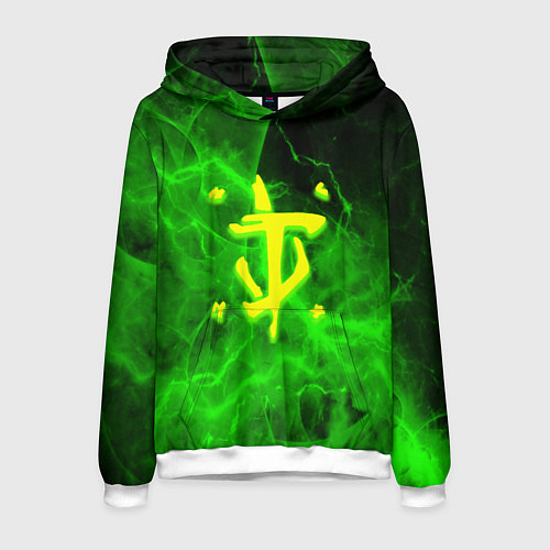 Мужская толстовка Doom storm green / 3D-Белый – фото 1