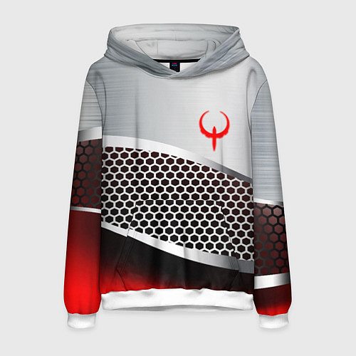 Мужская толстовка Quake metal steel / 3D-Белый – фото 1