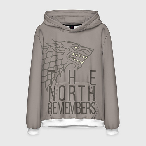 Мужская толстовка The North Remembers game of thrones / 3D-Белый – фото 1