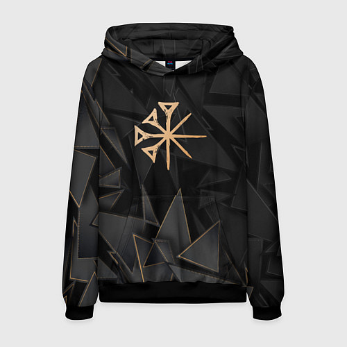 Мужская толстовка Nightwish golden poly / 3D-Черный – фото 1