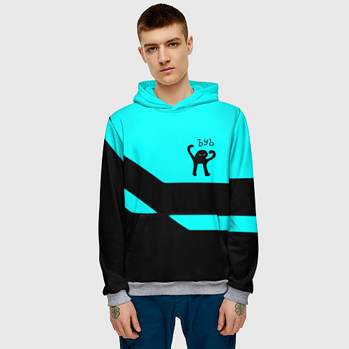 Мужская толстовка Ъуъ съука геометрия / 3D-Меланж – фото 3