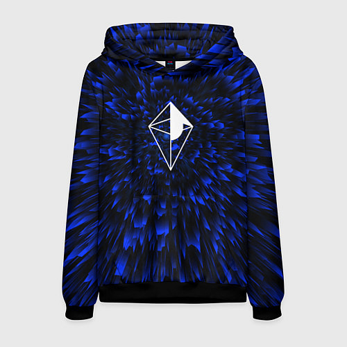 Мужская толстовка No Mans Sky blue energy / 3D-Черный – фото 1