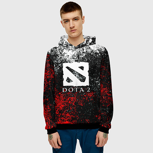 Мужская толстовка Dota2 брызги красок / 3D-Черный – фото 3