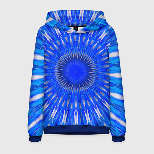 Мужская толстовка Абстрактный узор психоделика / 3D-Синий – фото 1