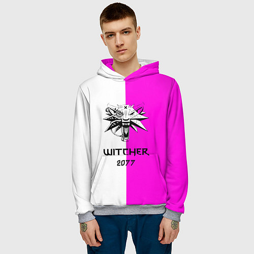 Мужская толстовка The Witcher line / 3D-Меланж – фото 3