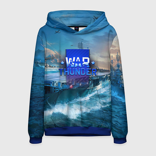 Мужская толстовка War Thunder ship / 3D-Синий – фото 1