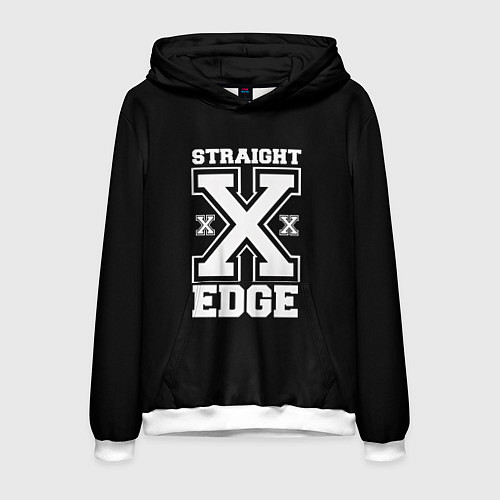 Мужская толстовка Straight edge SXE / 3D-Белый – фото 1