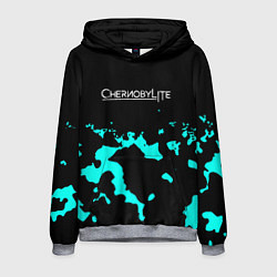 Толстовка-худи мужская Chernobylite камуфляж голубой, цвет: 3D-меланж