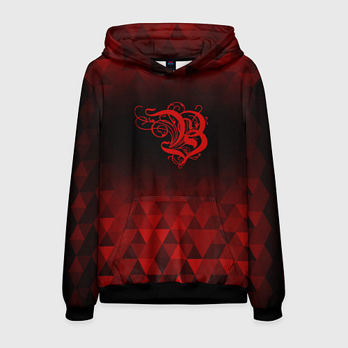 Мужская толстовка Burzum red poly / 3D-Черный – фото 1