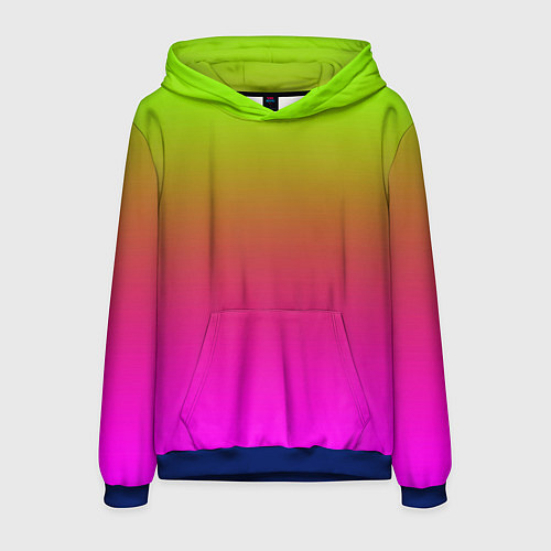Мужская толстовка Неоновый градиент фон / 3D-Синий – фото 1