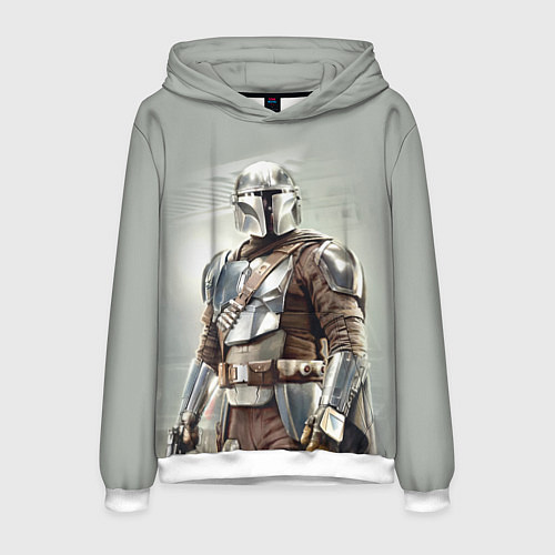 Мужская толстовка The Mandalorian - Din Djarin / 3D-Белый – фото 1