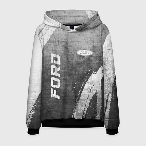 Мужская толстовка Ford - grey gradient вертикально / 3D-Черный – фото 1