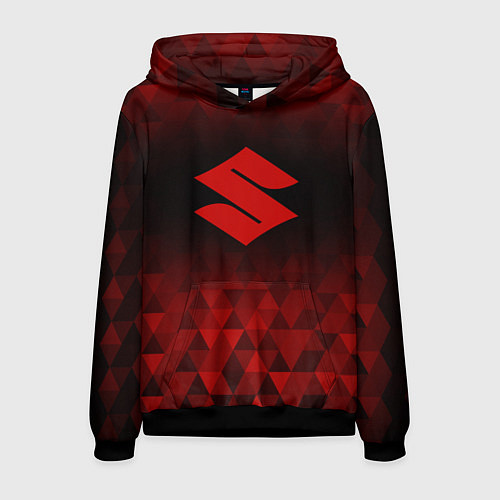 Мужская толстовка Suzuki red poly / 3D-Черный – фото 1