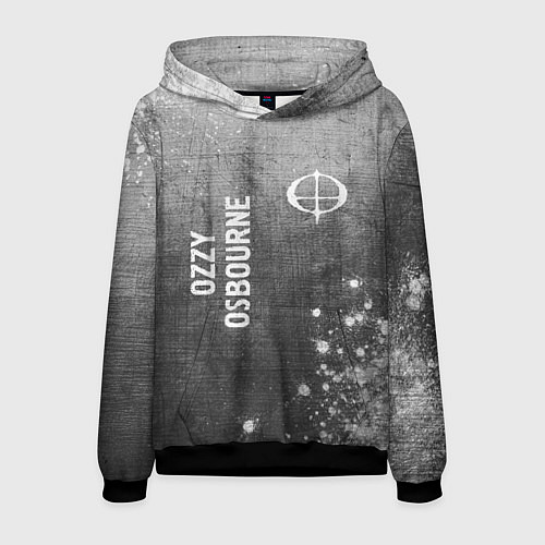 Мужская толстовка Ozzy Osbourne - grey gradient вертикально / 3D-Черный – фото 1