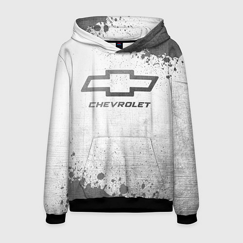 Мужская толстовка Chevrolet - white gradient / 3D-Черный – фото 1